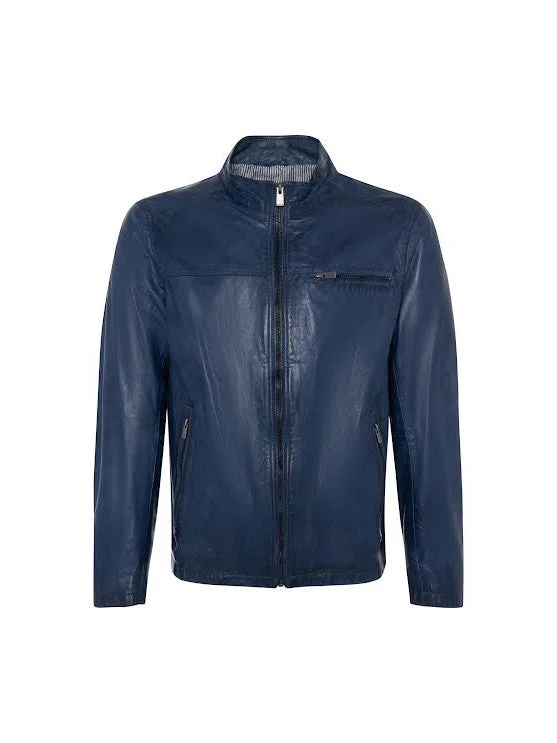 Get ready for the season with exclusive savings on trendy clothes. Lino Lambskin Leather Jacket- Jean Blue Get ready for the season with exclusive savings on trendy clothes. Lino Lambskin Leather Jacket- Jean Blue