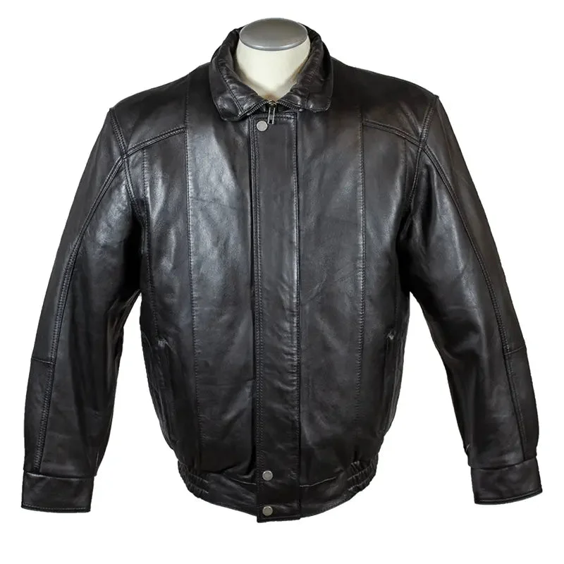 Enjoy exclusive discounts.  BOL Men's Double Pocket Leather Bomber Jacket