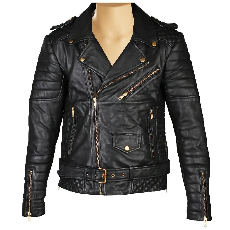 Massive markdowns on clothing items you love – Hurry before they’re gone! Mercado's quilted biker leather jacket with waist belt Massive markdowns on clothing items you love – Hurry before they’re gone! Mercado's quilted biker leather jacket with waist belt