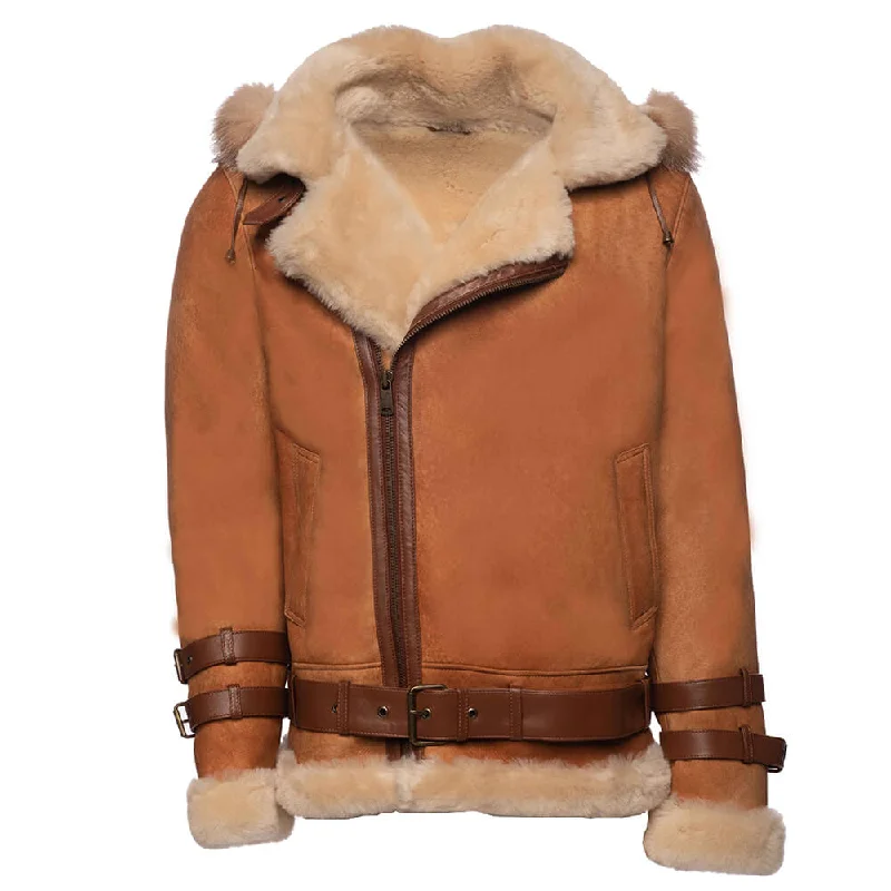 Massive markdowns on clothing items you love – Hurry before they’re gone! Rocco Vintage Cognac Aviator bomber shearling jacket with Fox trim hoodie Massive markdowns on clothing items you love – Hurry before they’re gone! Rocco Vintage Cognac Aviator bomber shearling jacket with Fox trim hoodie