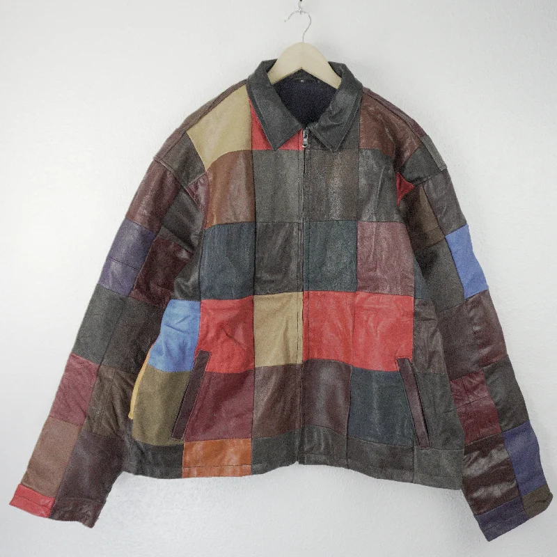 Save up to 60% on new arrivals in clothing – Shop now! Leather Jacket Size M Multicolor Patchwork Save up to 60% on new arrivals in clothing – Shop now! Leather Jacket Size M Multicolor Patchwork