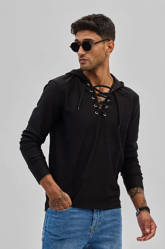 Save on top-selling fashion styles – Big discounts on men’s clothing. Black Lace-Up Textured Hoodie Save on top-selling fashion styles – Big discounts on men’s clothing. Black Lace-Up Textured Hoodie