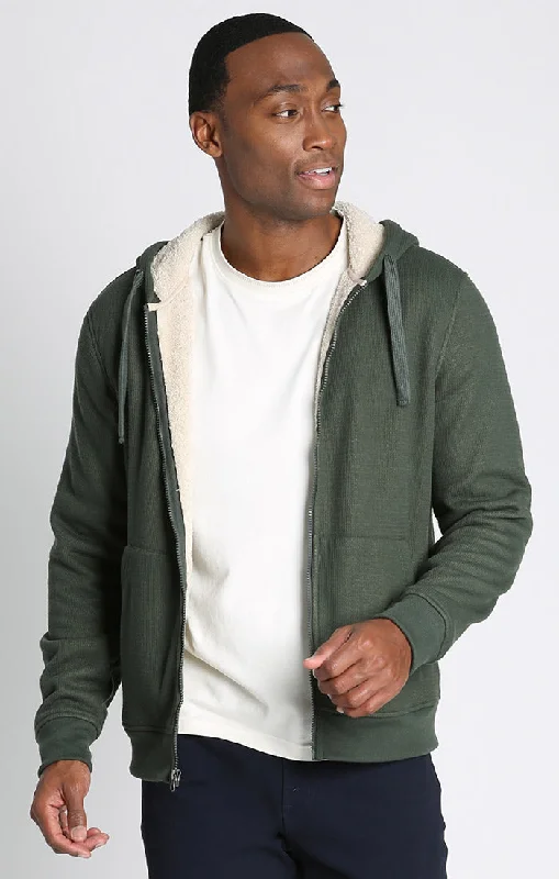 Flash discounts – men’s clothing essentials for less.  Sherpa Lined Waffle Hoodie