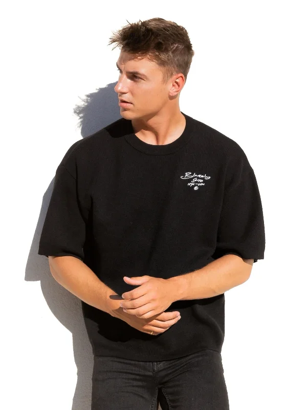 Shop affordable clothing – Limited-time only!  Soho Knitted T-Shirt - Black