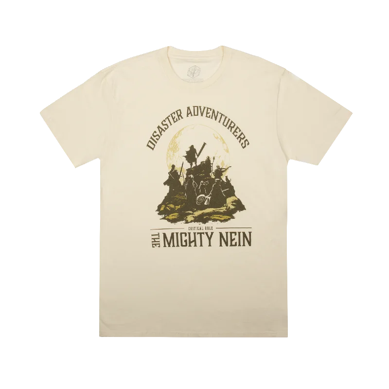 Huge savings on popular clothing styles – Mighty Nein Disaster Adventurers Natural Tee Huge savings on popular clothing styles – Mighty Nein Disaster Adventurers Natural Tee