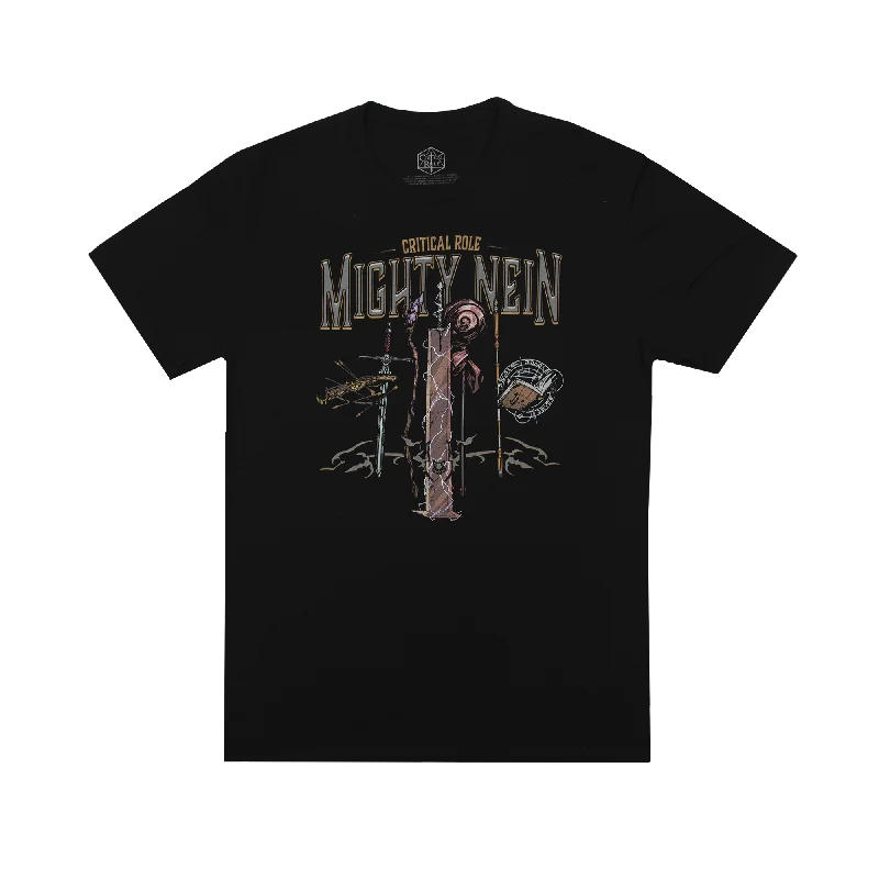 Shop stylish clothing for less – Great deals this week only. Mighty Nein Weapons Black Tee Shop stylish clothing for less – Great deals this week only. Mighty Nein Weapons Black Tee