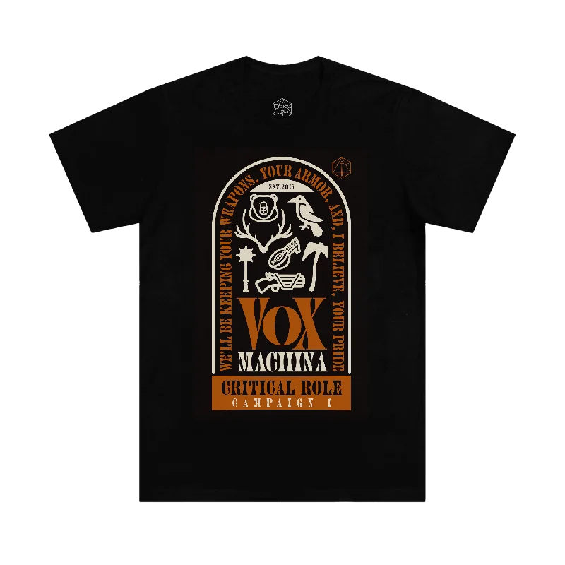Exclusive online offer: Save 30% on all men's clothing.  Vox Machina Campaign Brown Tee