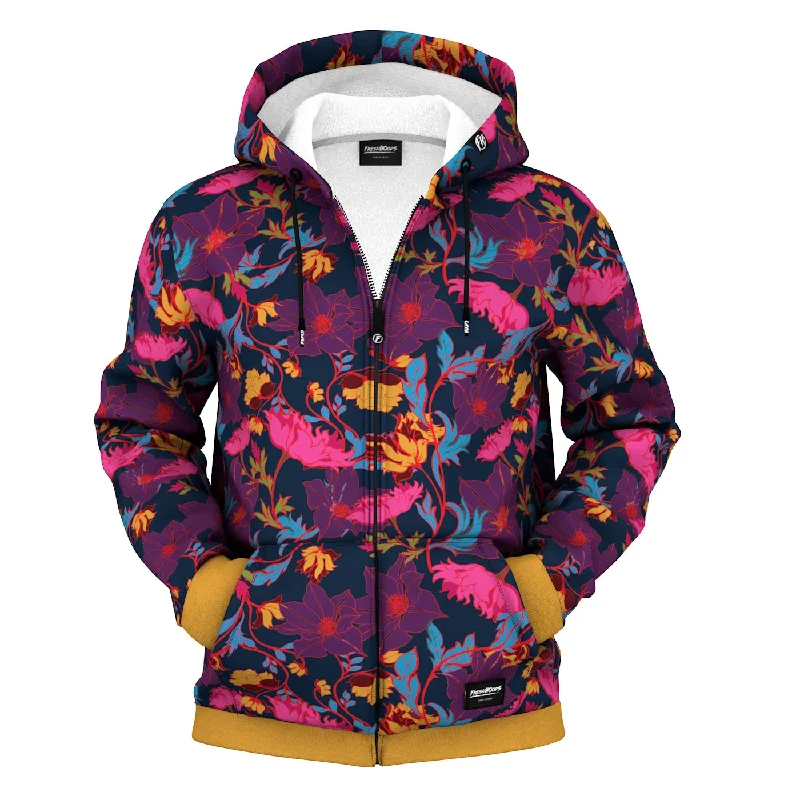 Limited-time offer!  Fairy Tale Night Floral Zip Up Hoodie