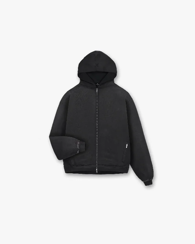 – Shop trendy clothing now.  Heavyweight Initial Zip Hoodie - Stained Black