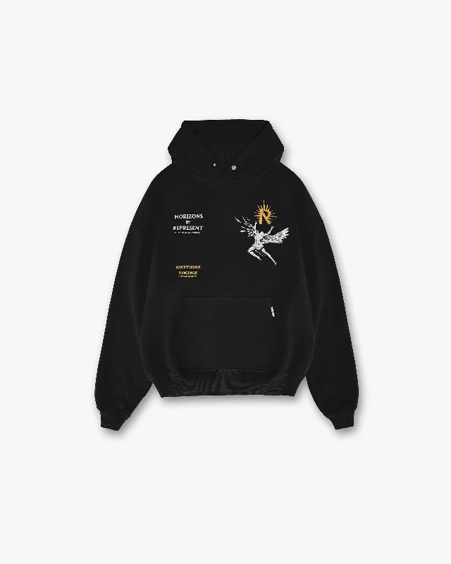 Seasonal clearance – Save on all clothing essentials this weekend.  Icarus Hoodie - Jet Black