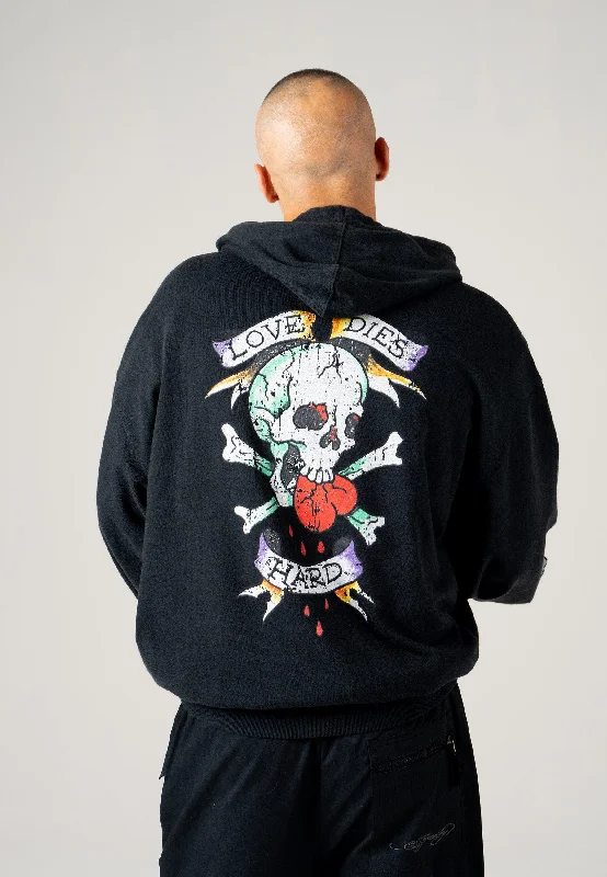 Shop now for the latest fashion trends and enjoy special promotions! Mens Love-Dies-Hard Hoodie - Black Shop now for the latest fashion trends and enjoy special promotions! Mens Love-Dies-Hard Hoodie - Black