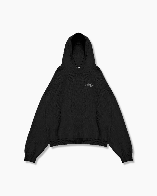 Shop men’s clothing now and enjoy amazing savings.  Knitted Hoodie - Obsidian