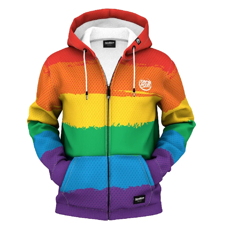 Buy more, save more –  LGBTQ Rainbow Zip Up Hoodie