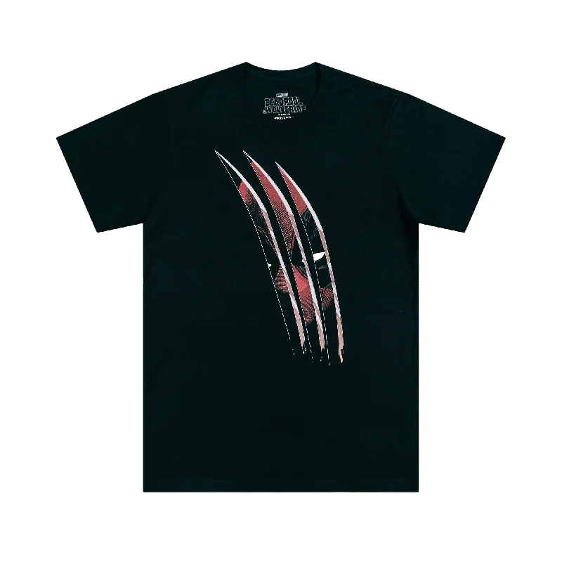 Bundle and save: Shop men’s fashion and enjoy exclusive discounts.  Deadpool & Wolverine Movie Claw Reflection Black Tee