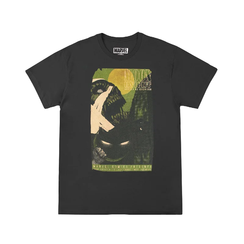 Get 25% off select men’s clothing when you shop online!  Moon Knight Charcoal Grindhouse Poster Tee