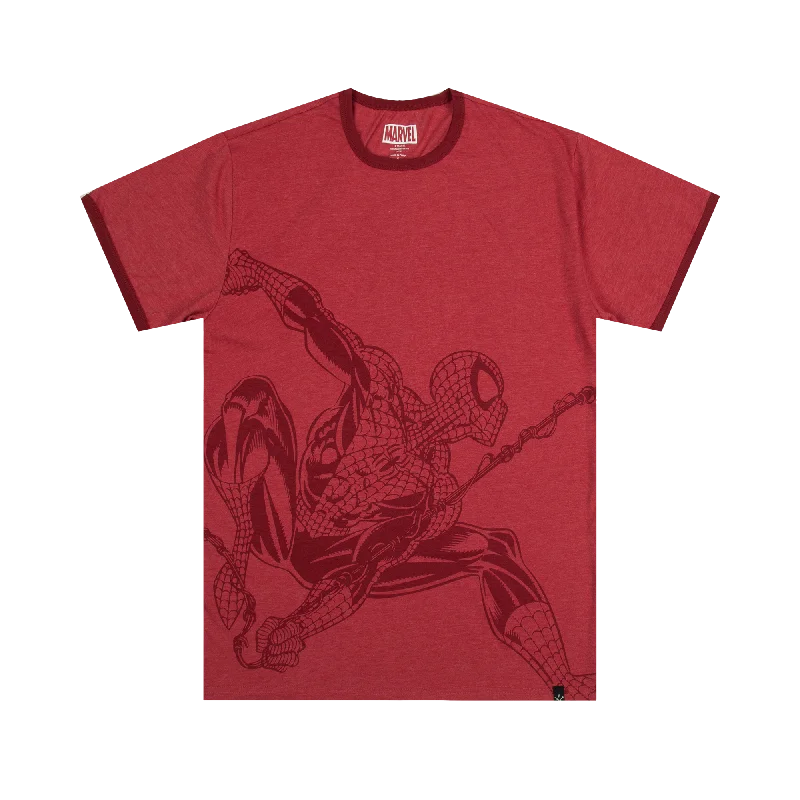 Shop the essentials – men’s wardrobe must-haves on sale.  Spider-Man Web Slinging Red Tee
