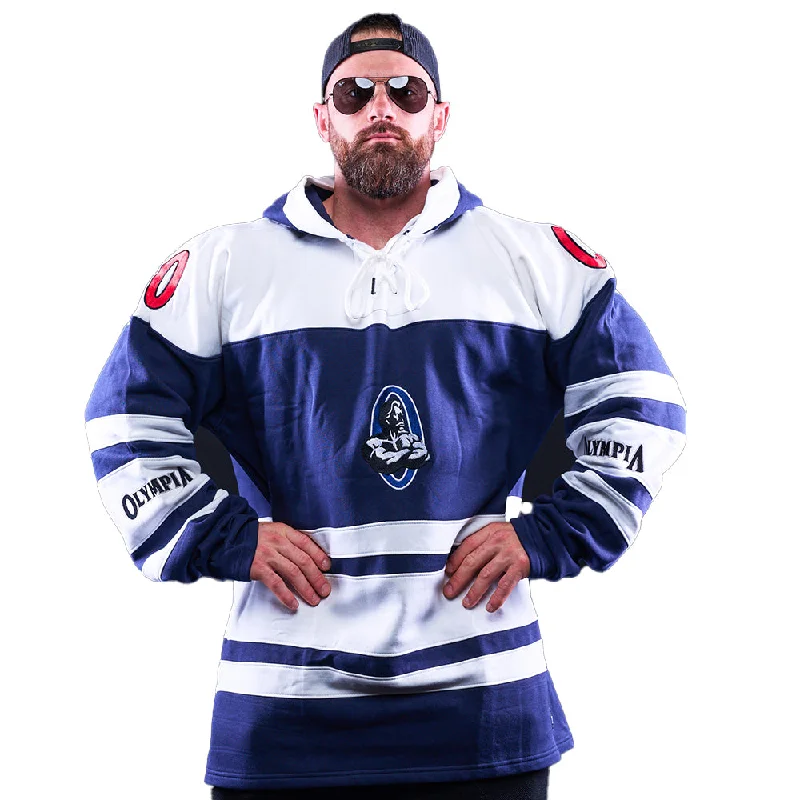 Don’t wait – Shop now for limited-time discounts on trendy clothing. Olympia Vintage Hockey Sweater Blue/White Don’t wait – Shop now for limited-time discounts on trendy clothing. Olympia Vintage Hockey Sweater Blue/White