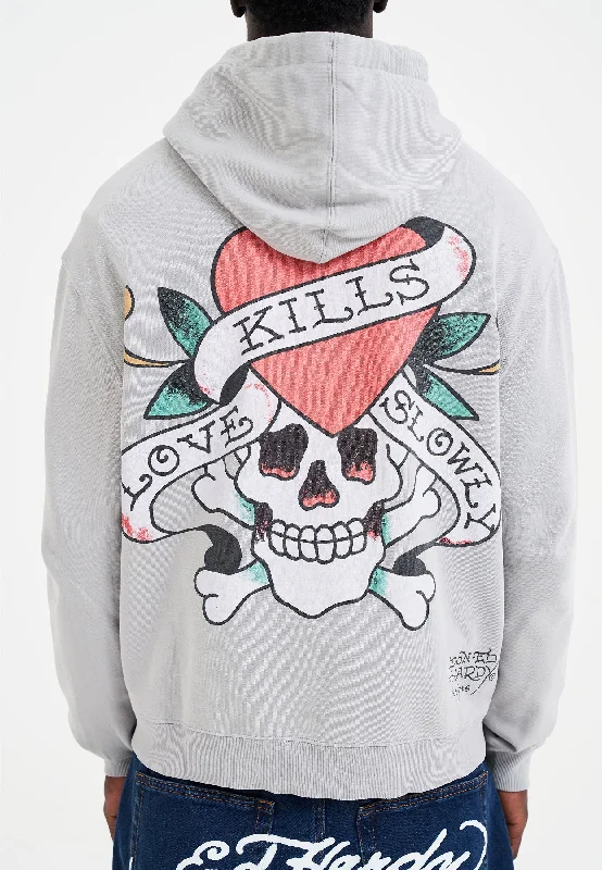 Get the latest styles in clothing – Shop now for unbeatable deals. Mens Love Kills Slowly Graphic Zip Through Hoodie - Grey Get the latest styles in clothing – Shop now for unbeatable deals. Mens Love Kills Slowly Graphic Zip Through Hoodie - Grey