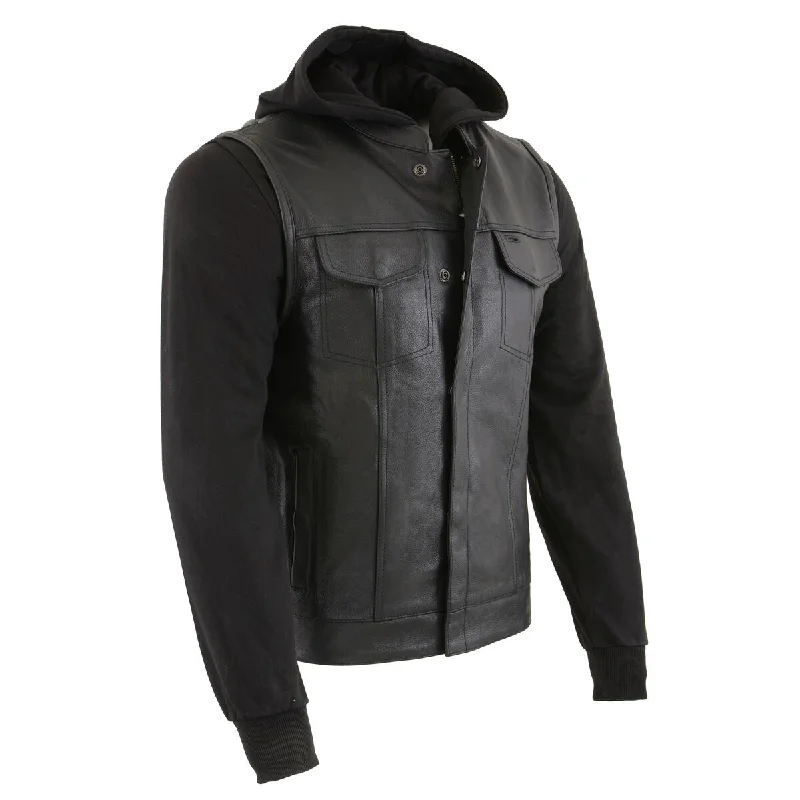 Exclusive offers on men’s wardrobe essentials – save more now! Milwaukee Leather LKM3714 Men's Black Club Style '2 in 1' Zipper Vest with Full Sleeve Hoodie and Quick Draw Pocket Exclusive offers on men’s wardrobe essentials – save more now! Milwaukee Leather LKM3714 Men's Black Club Style '2 in 1' Zipper Vest with Full Sleeve Hoodie and Quick Draw Pocket