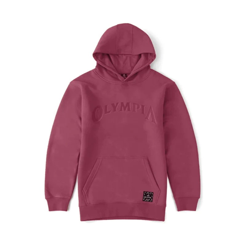 Don’t wait – Shop now for limited-time discounts on trendy clothing.  Olympia Pullover Hoodie Embossed Maroon