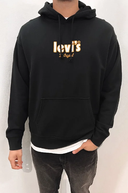 Shop men’s  clothing for all seasons – Save big today!  Relaxed Fit Graphic Hooded Holiday Poster Hoodie Caviar