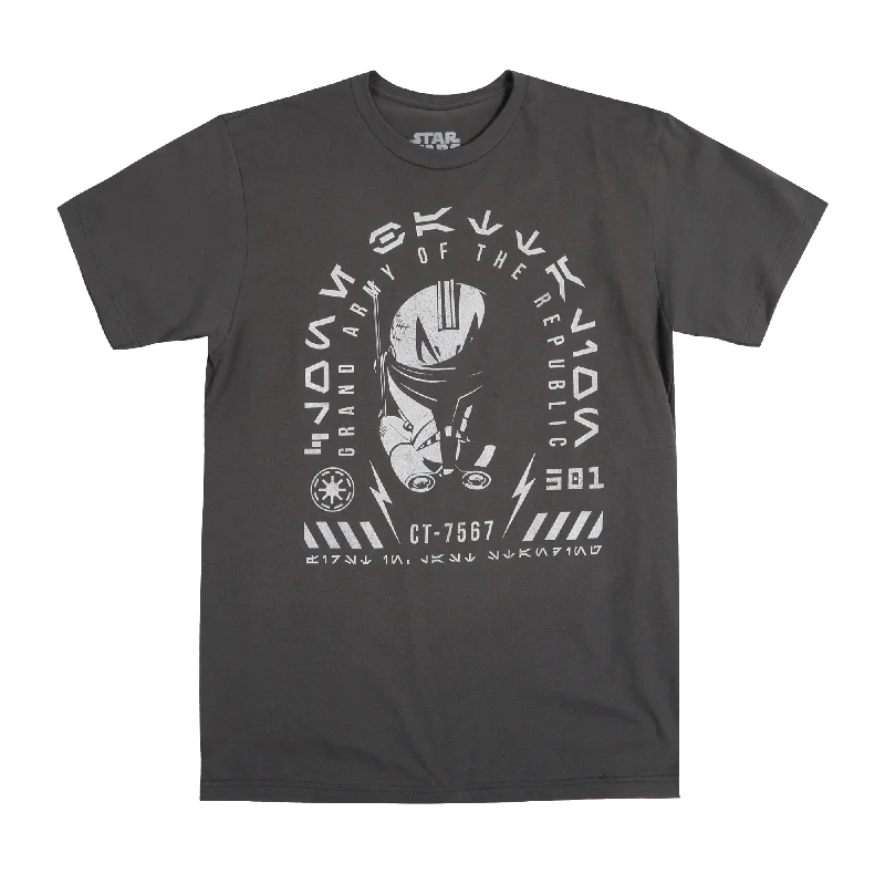 Shop exclusive offers on men’sapparel   Clone Battalion Rex Charcoal Tee