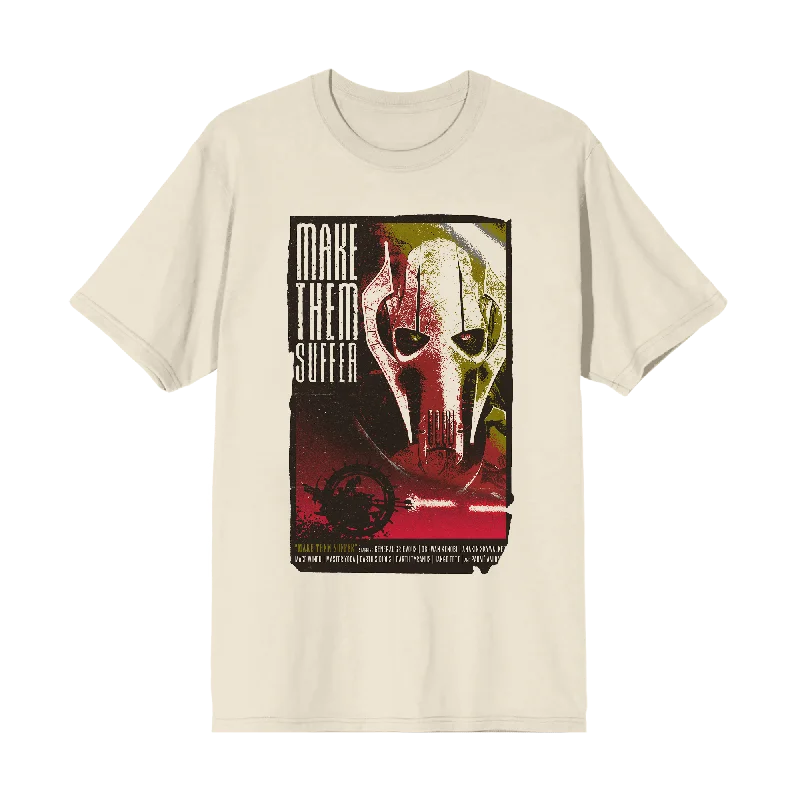 Shop men’s and women’s fashion at unbeatable prices today! General Grievous Make Them Suffer Grindhouse Natural Tee Shop men’s and women’s fashion at unbeatable prices today! General Grievous Make Them Suffer Grindhouse Natural Tee