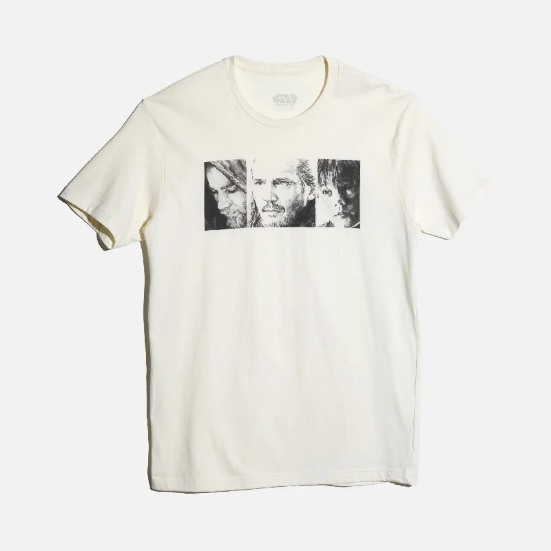 Shop now for affordable fashion – Enjoy free shipping on clothing orders.  The Jedi Trio Natural Tee