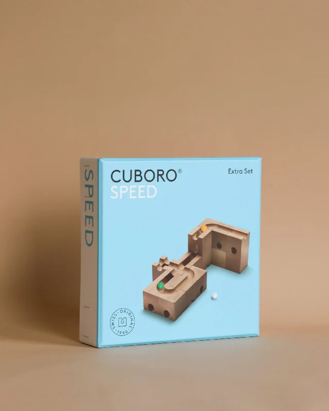 playful wooden toys                  Cuboro Speed Marble Run Extra Set - Speed