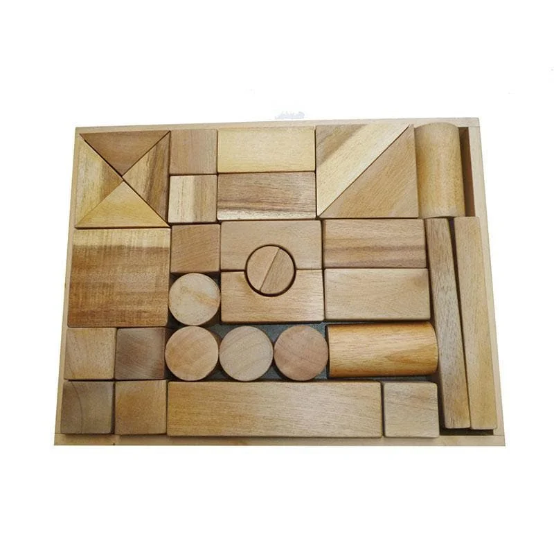 enchanting wooden toys for children                   Natural Wood Blocks – 34 Pcs