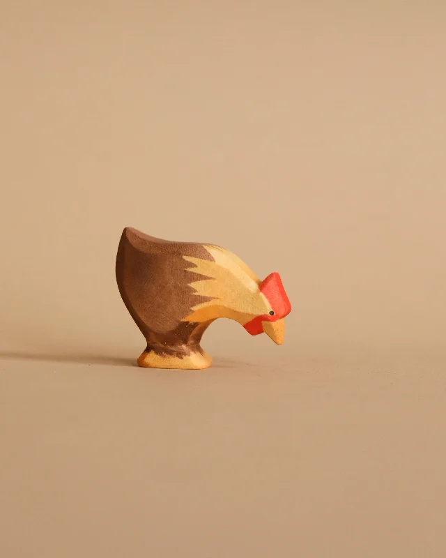 sustainably sourced wooden toys                   Ostheimer Hen Picking - Brown