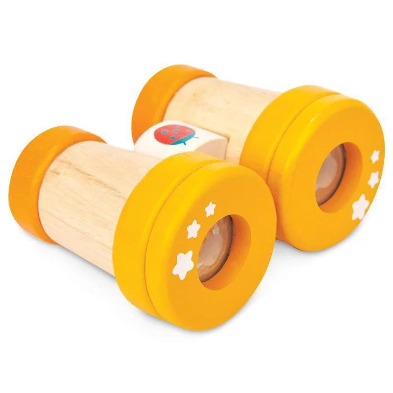 eco-friendly and sustainable wooden toys that promote environmental awareness                   Petilou Lady Bird Binoculars - Yellow
