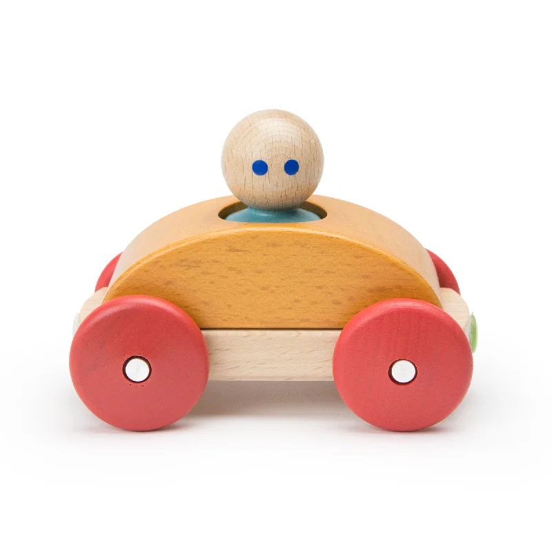 sturdy and safe wooden toys                 Tegu Magnetic Racers Orange Racers Wooden Blocks