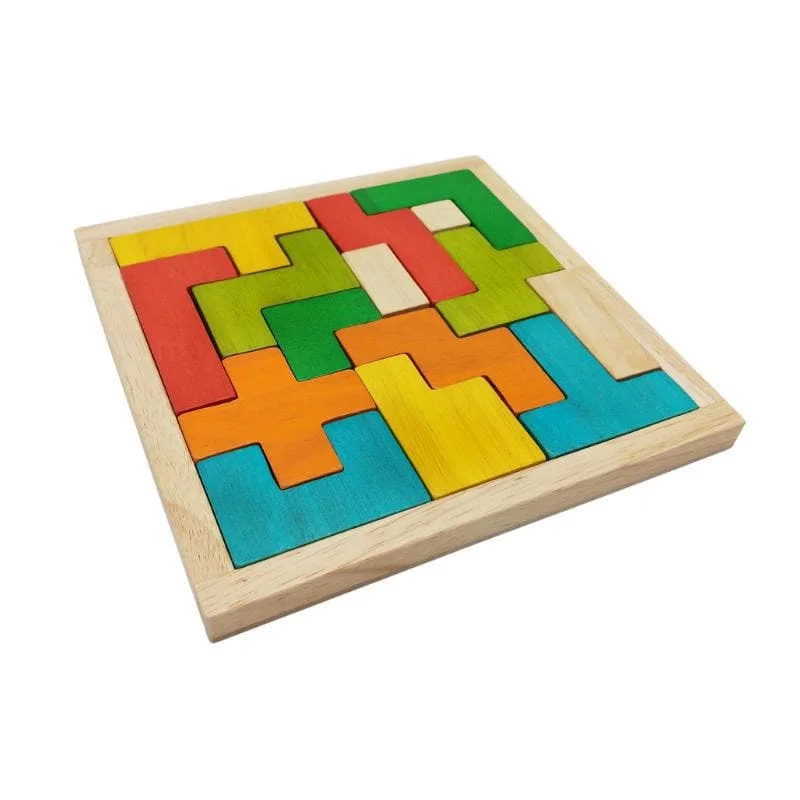 enchanting wooden toys for toddlers                   Tetris Blocks Puzzle