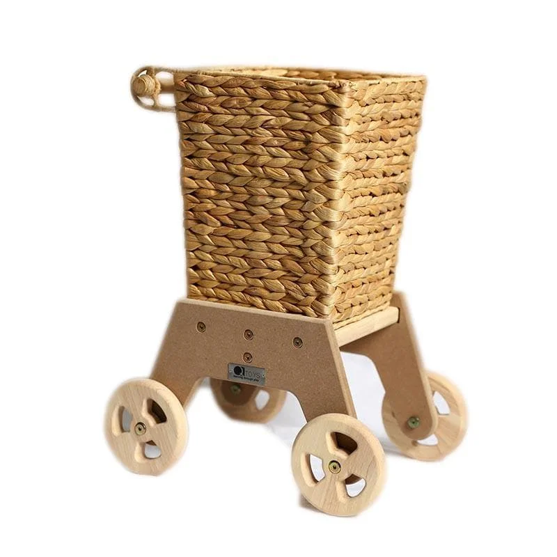 detailed and intricate wooden toys                   Wicker Shopping Trolley