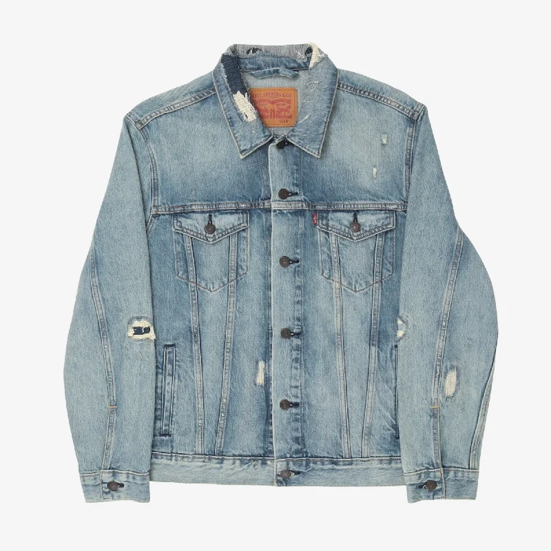 Save big on all types of clothing – Shop the sale now! Distressed Denim Trucker Jacket Save big on all types of clothing – Shop the sale now! Distressed Denim Trucker Jacket