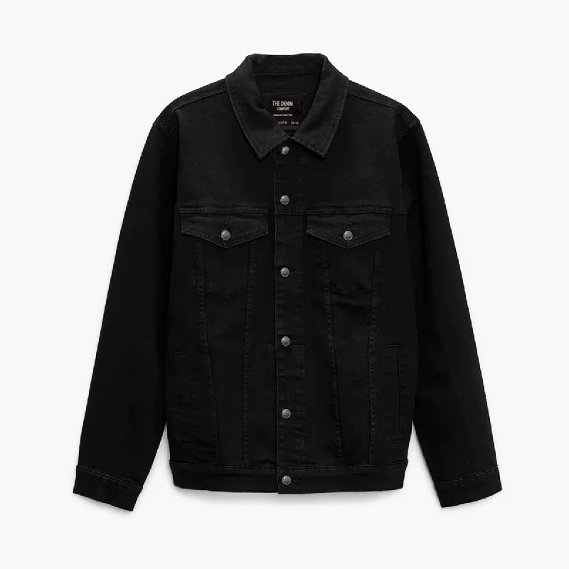 New season, new deals – shop men's clothing now!  Premium Black Denim Jacket