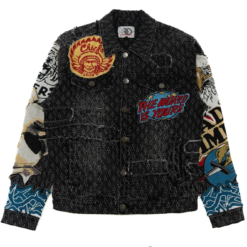 Get 25% off select men’s clothing when you shop online! F1055 Brave Heart Denim Jacket - Black Get 25% off select men’s clothing when you shop online! F1055 Brave Heart Denim Jacket - Black