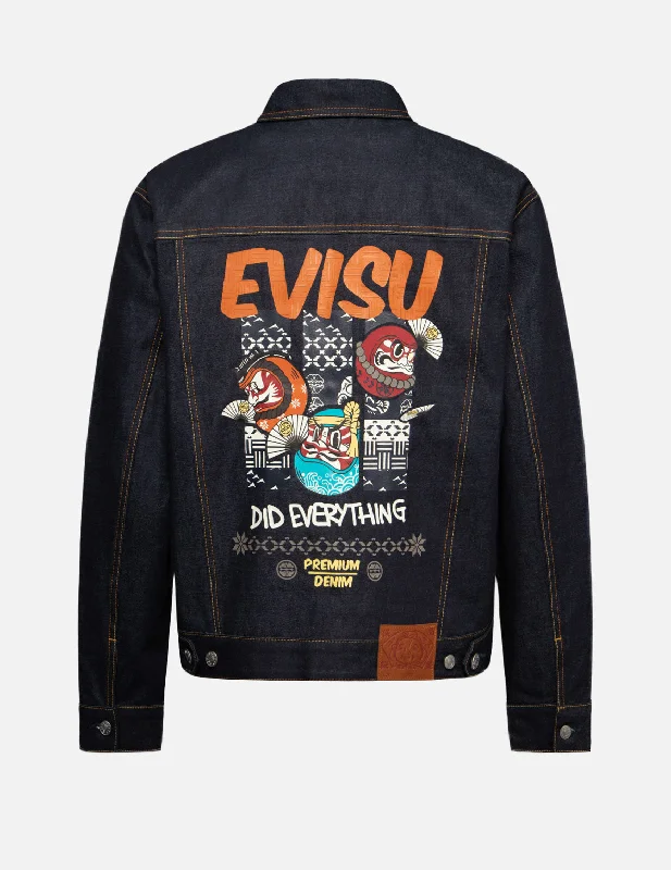 Shop the latest seasonal clothing sale – Big savings on stylish outfits. 隈取达磨印花宽版休闲牛仔外套 Shop the latest seasonal clothing sale – Big savings on stylish outfits. 隈取达磨印花宽版休闲牛仔外套