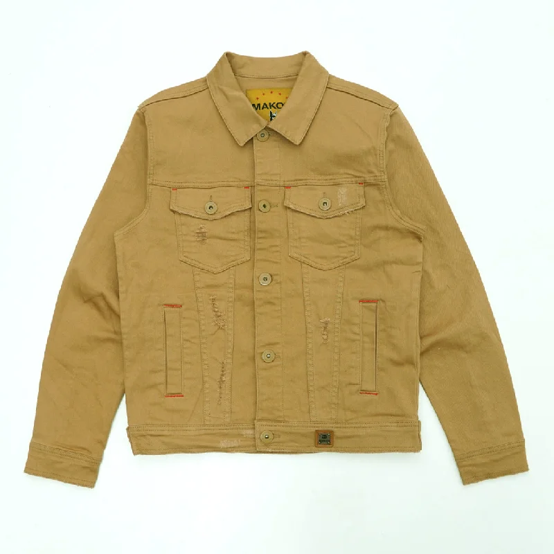 Huge deals on men’s clothing – Limited-time only! M1026 - Makobi Core Denim Jacket - Khaki Huge deals on men’s clothing – Limited-time only! M1026 - Makobi Core Denim Jacket - Khaki