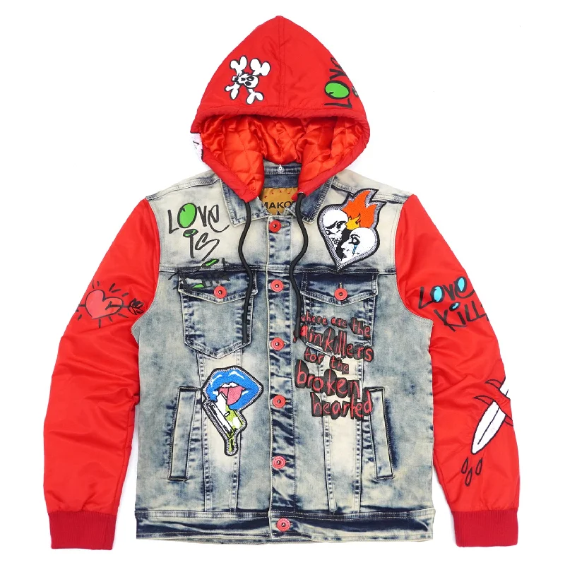 Huge savings on all categories of clothing – Shop our seasonal sale.  M1040 Love Kills Denim Jacket - Dirt Wash