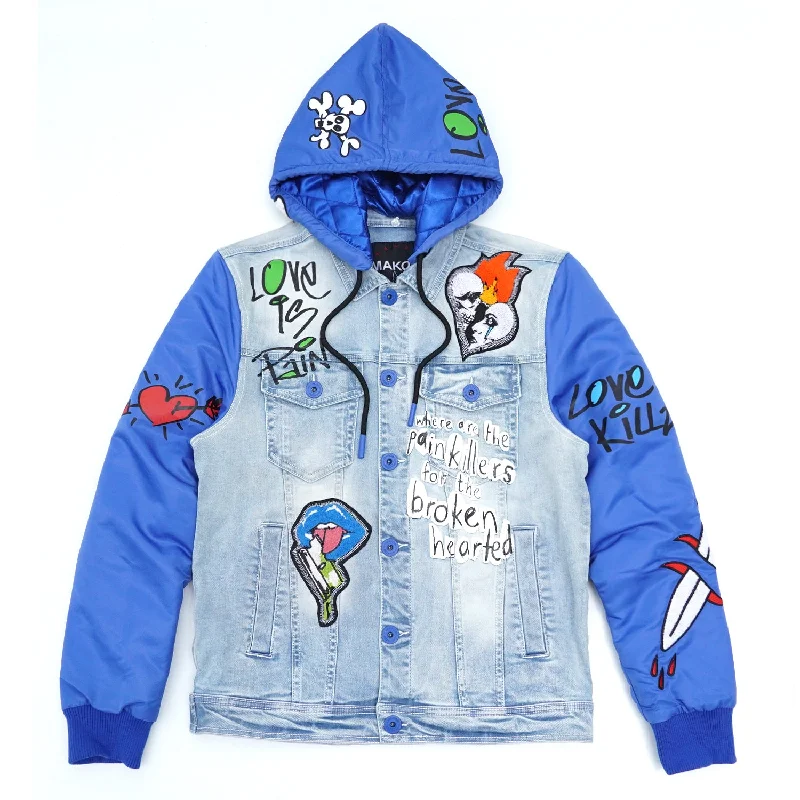 Hurry, the best clothing deals won’t last – Shop now for major savings.  M1040 Love Kills Denim Jacket - Light wash