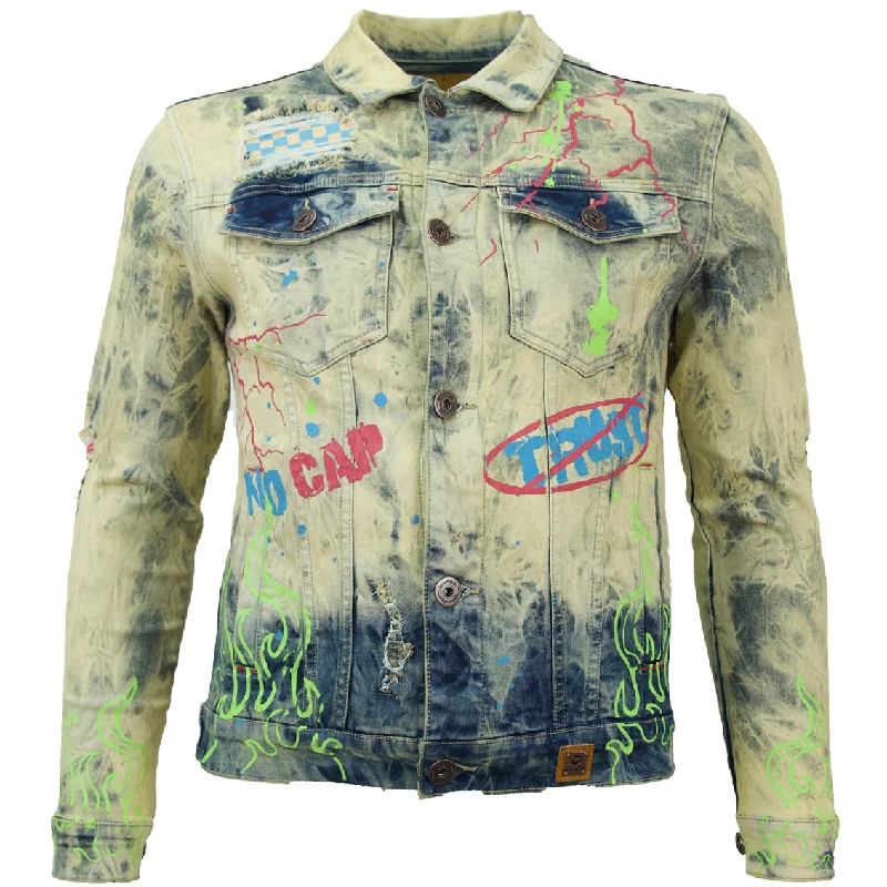 Flash sale: Save big on men's clothing this weekend! M1052 Makobi Fire Denim Jacket - Dirt Wash Flash sale: Save big on men's clothing this weekend! M1052 Makobi Fire Denim Jacket - Dirt Wash