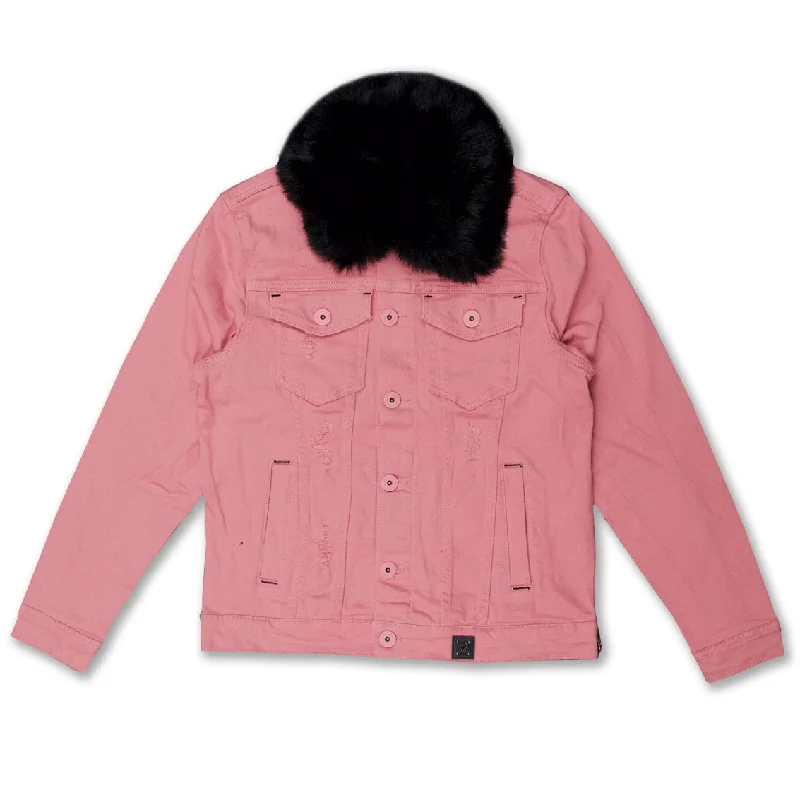 Shop the latest men's clothing trends at a fraction of the price. M1061 Makobi Doll Denim Jacket with Fur Collar - Salmon Shop the latest men's clothing trends at a fraction of the price. M1061 Makobi Doll Denim Jacket with Fur Collar - Salmon
