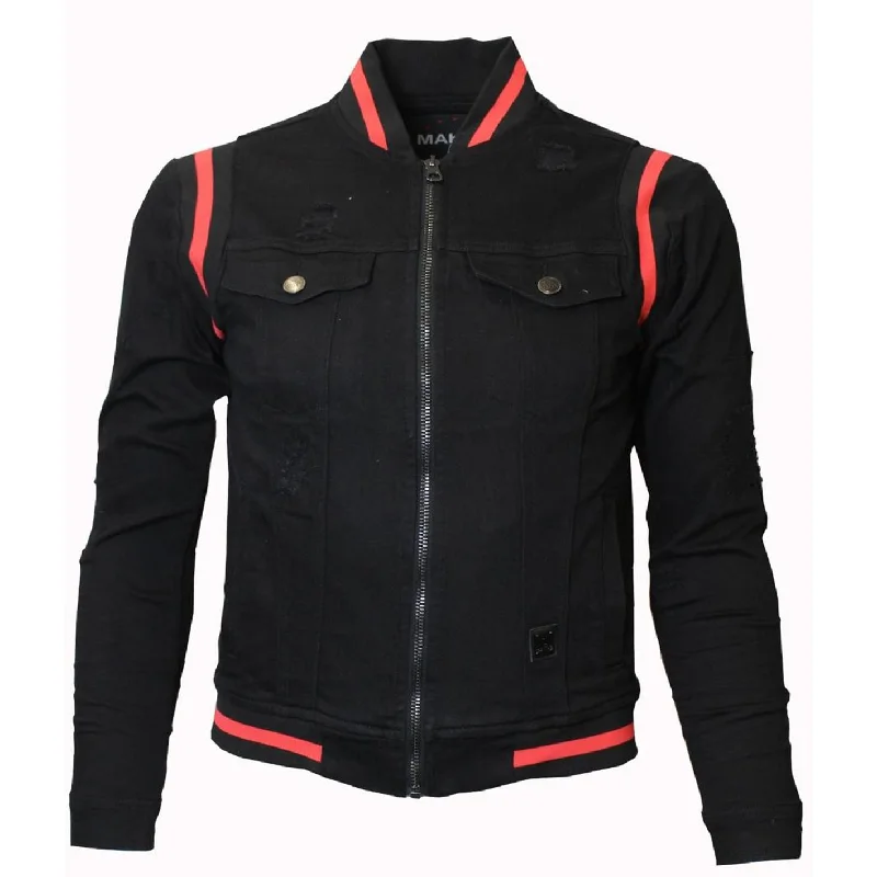 Shop stylish fashion – Get huge savings on men’s clothing. M1094 Drip Squad Varsity Denim Jacket - Black Shop stylish fashion – Get huge savings on men’s clothing. M1094 Drip Squad Varsity Denim Jacket - Black