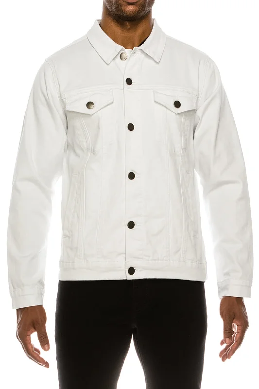 Shop now for the latest fashion trends and enjoy special promotions!  Essential Colored Denim Jacket - White
