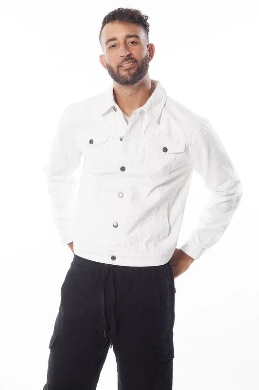 Don’t miss out – huge discounts on men’s trendy styles.  Men's White Denim Jacket
