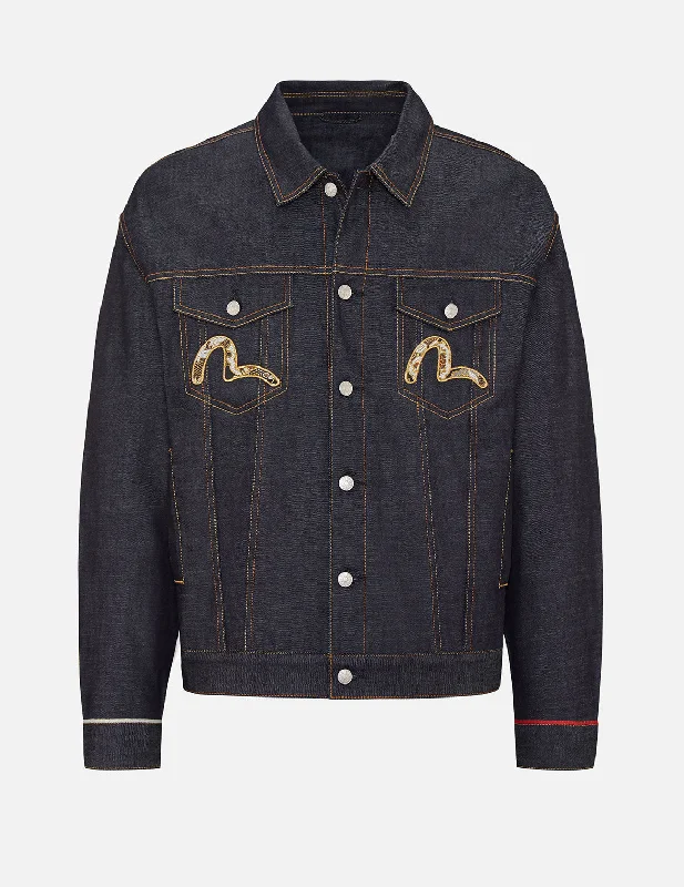Shop clothing essentials at a fraction of the price –  画卷大M与织锦小海鸥贴布牛仔外套