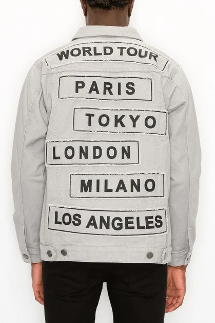 Limited-time offer – Shop top-rated clothing with massive discounts! World Tour Colored Denim Jacket - Grey Limited-time offer – Shop top-rated clothing with massive discounts! World Tour Colored Denim Jacket - Grey