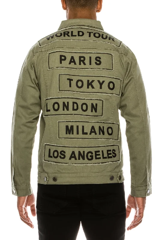 Shop the latest fashion trends with huge savings on all clothing. World Tour Colored Denim Jacket - Jade Shop the latest fashion trends with huge savings on all clothing. World Tour Colored Denim Jacket - Jade